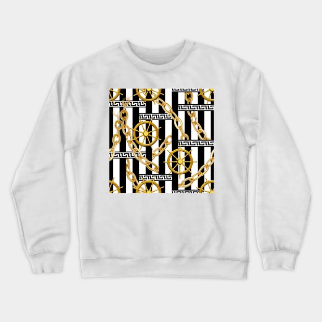 Rudder, gold chains Crewneck Sweatshirt by ilhnklv